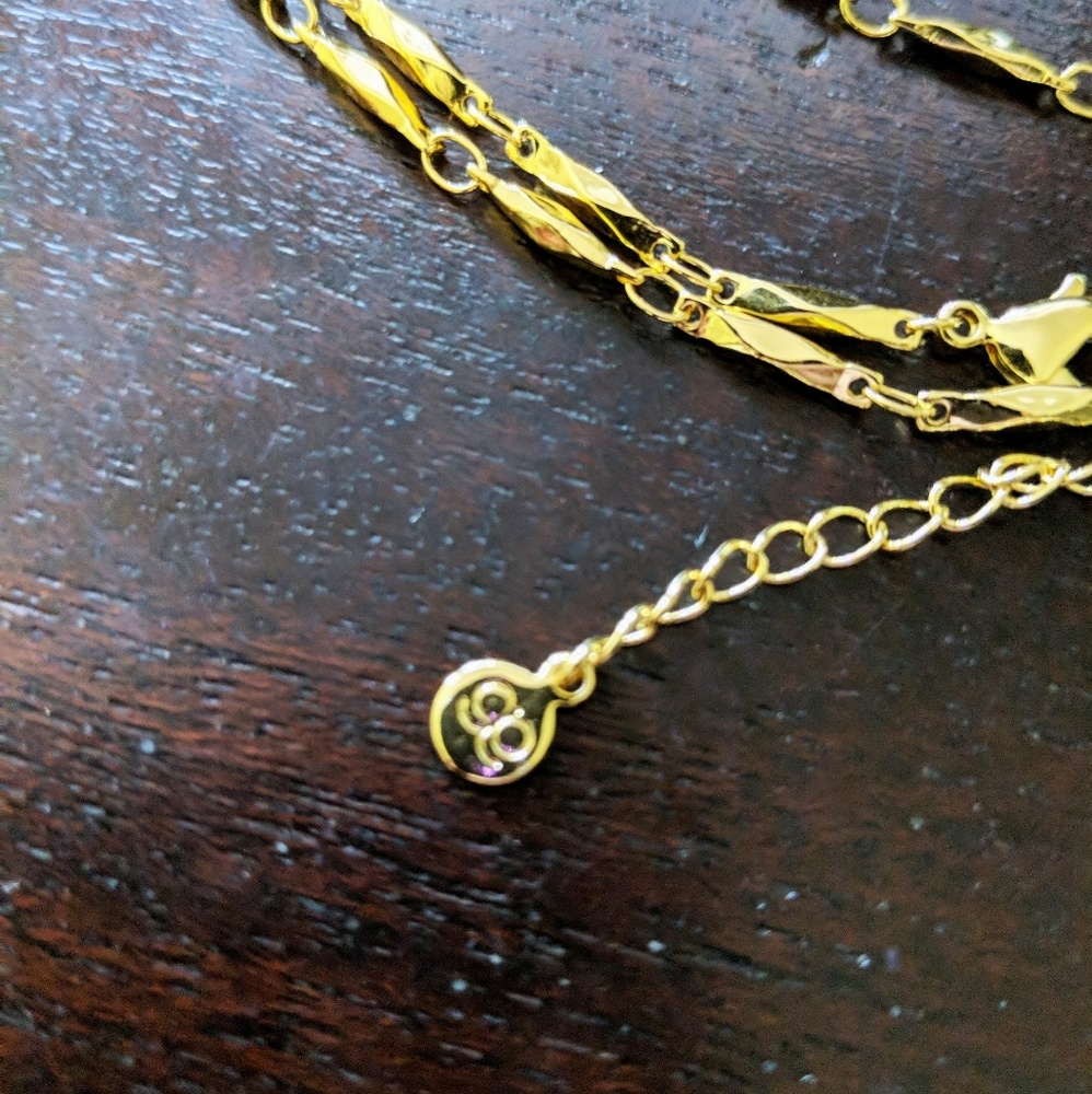 NWT Gorjana Long Gold Faceted Layering Chain - Picture 3 of 4